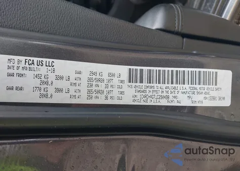 2018 Dodge Durango Sxt Rwd from USA, damaged, VIN 1C4RDHAG7JC290498